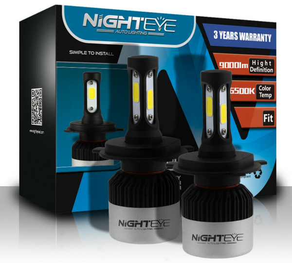 H4 LED Headlight 72W XENON Nighteye Sets perfect for Tractors Vans Cars Machineery
