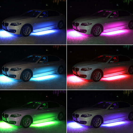 Car Under Glow Atmosphere LED Lights APP Control 60/90cm
