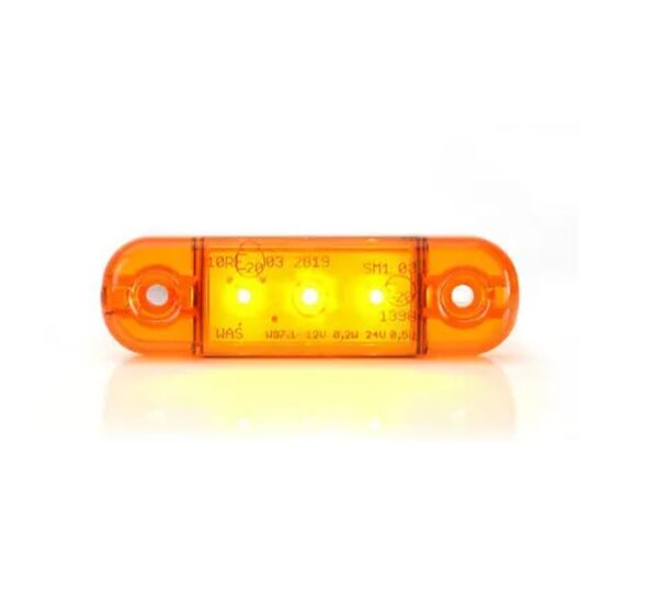 Side Marker Light Orange 3 LED 12v 24v