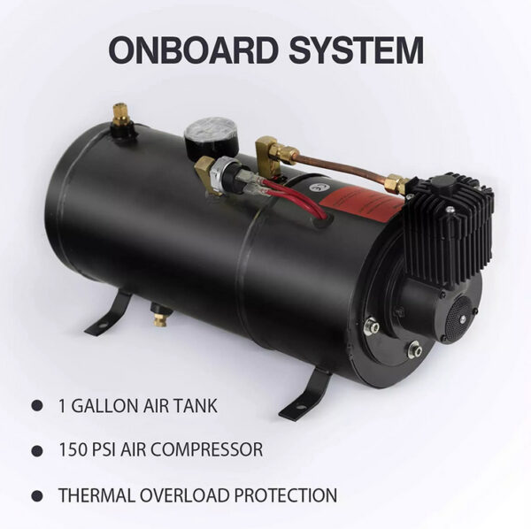 12v Air Compressor with Tank Onboard 150psi suitable for Air Horns, Air Suspensions and air tools