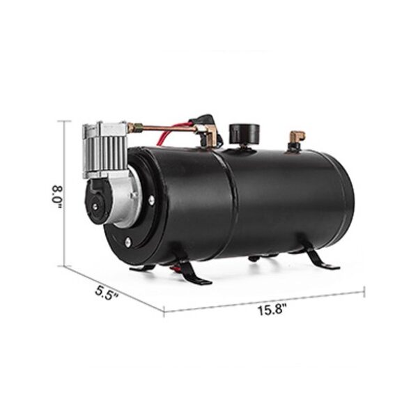 Air Horn Compressor With Tank 12v 150 PSI Dimensions