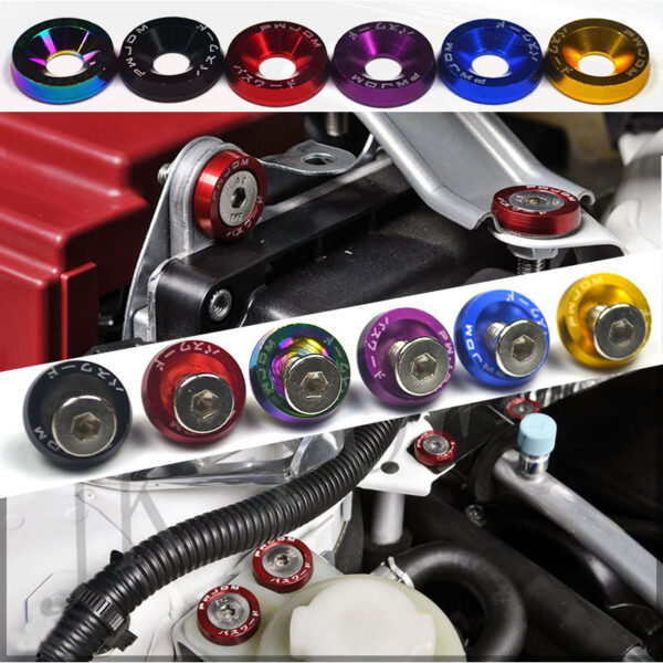 JDM Performance Modified Hex Washer Licence Plate Fastener Dress Up Kit
