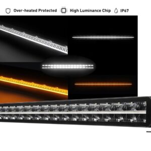 22 Inch PRO Light Bar with Daytime Running Light DRL in White and Amber